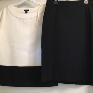 Ann Taylor Black Pencil Skirt Knee-Length Work